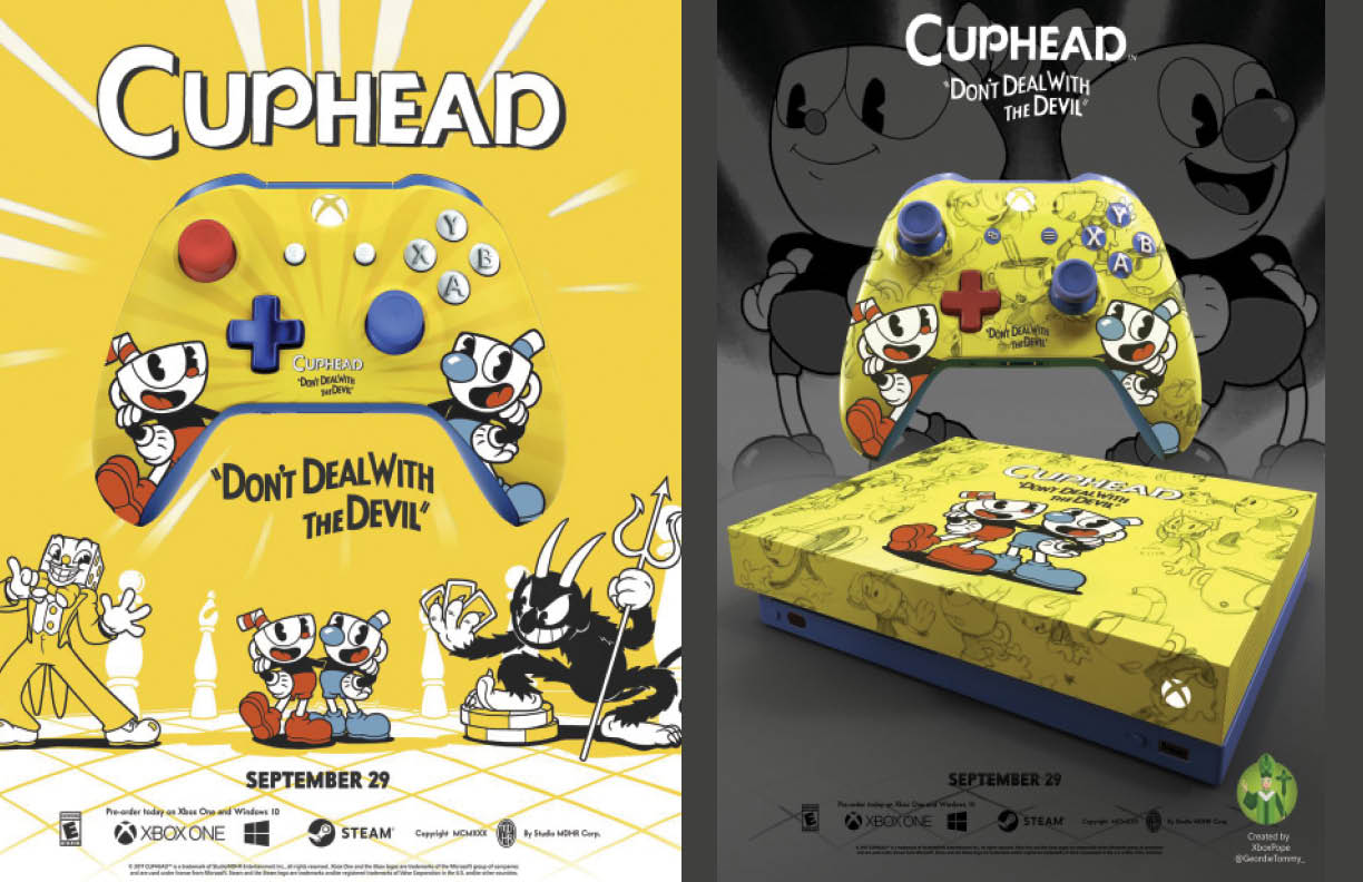 image of magazine layout for cuphead game